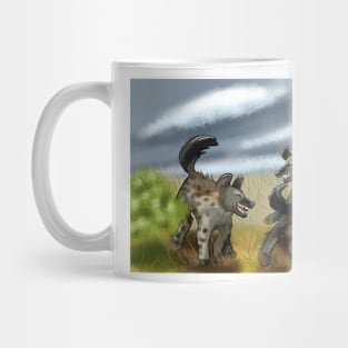 Hyena Cubs Playing Mug